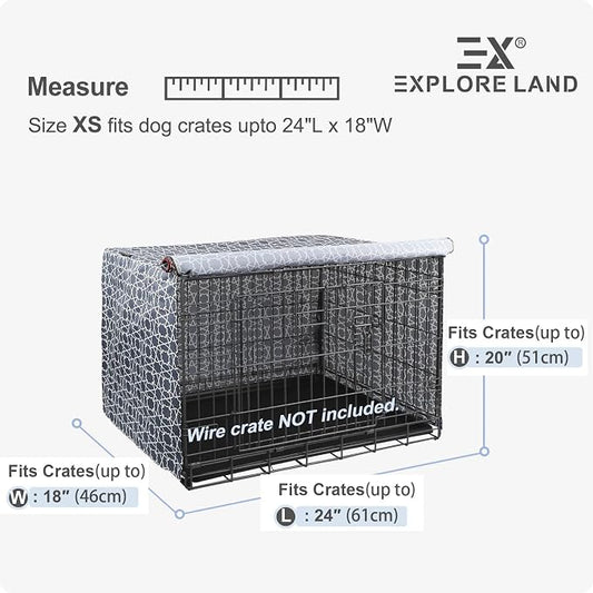 Explore Land Pattern Dog Crate Cover - Image 2