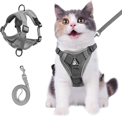 Wanheart cat Chest Harness and Leash, Anti-Escape Adjustable Soft mesh cat by Unknown