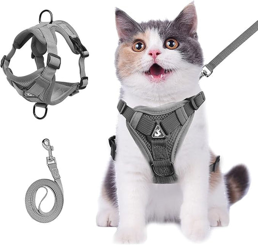 Wanheart cat Chest Harness and Leash, Anti-Escape Adjustable Soft mesh cat by Unknown