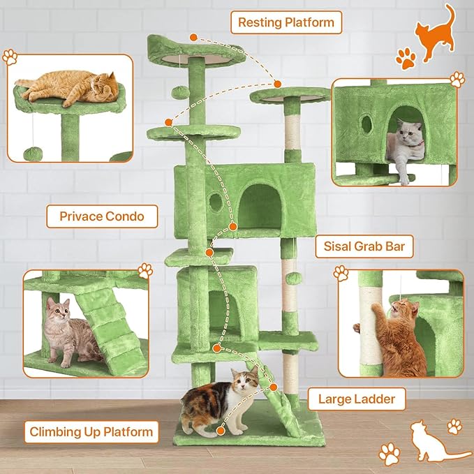54” Cat Tree Tower for Indoor Cats - Image 3