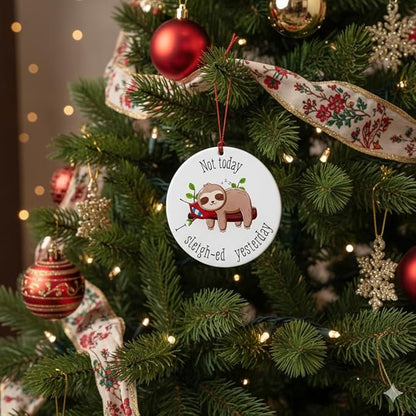 Sloth Gifts for Women, Sloth Ornament, Christmas Ornament 2025 Funny Lazy - Image 6