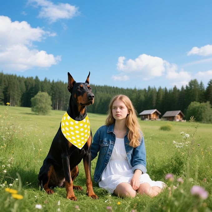 30 Pack Large Polka Dot Dog Bandanas Stitch Dog Bandana Bulk Reversible Print - Image 5