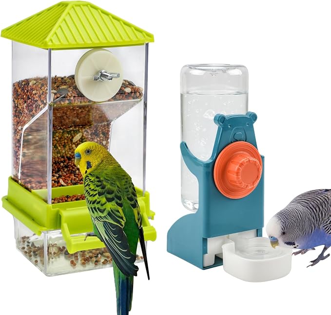 Rypet No Mess Bird Water Feeder Dispenser Set Automatic Bird Feeder by RYPET