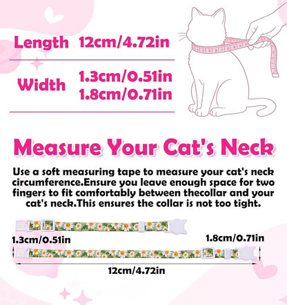 2 Pack Cat Collar Breakaway, Daisy Collar - Image 2