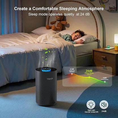 Air Purifiers for Bedroom Home up to 1250 ft², Vniup H14 True HEPA Room Air - Image 7