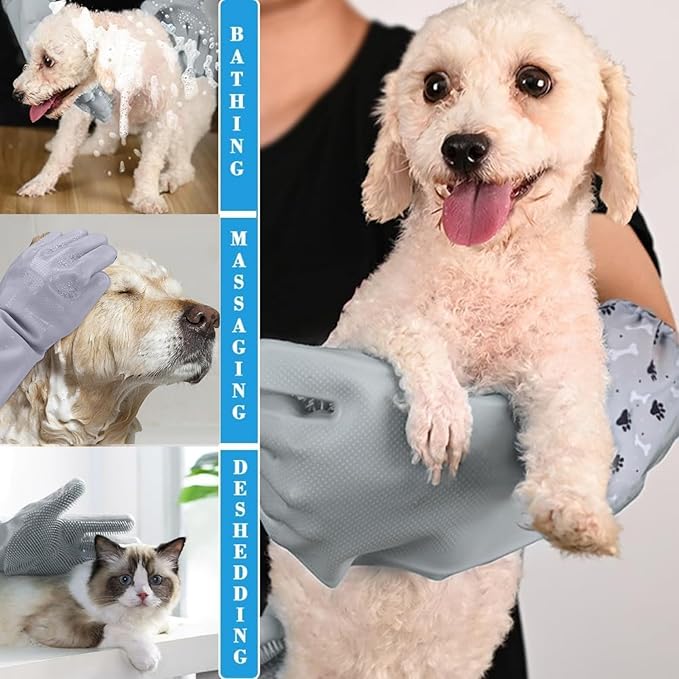 Dog Washing Gloves, Pet Grooming Gloves - Image 2