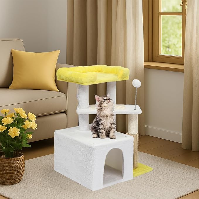 VINGLI Cat Tree, 27 inch Small Cat Tower - Image 6