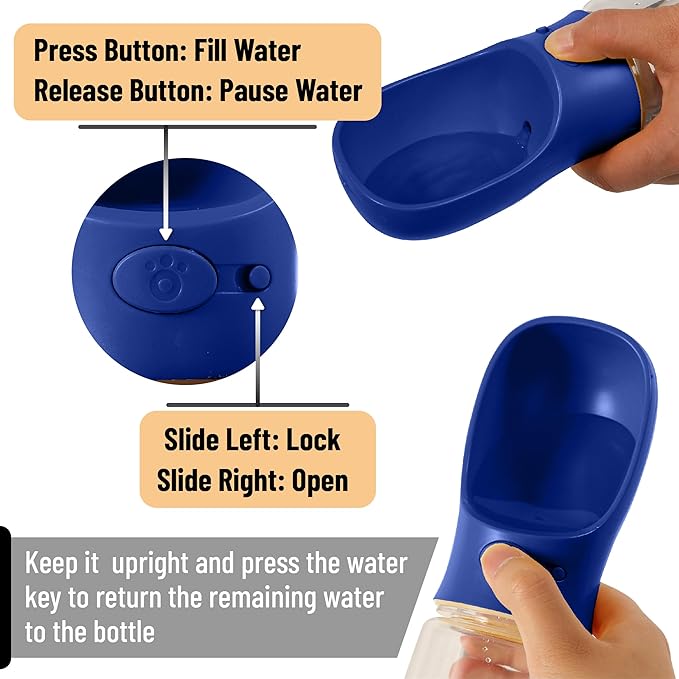 Mr. Pen Portable Dog Water Bottle, 19 oz, Travel Dog Water Bottle Dispenser - Image 2