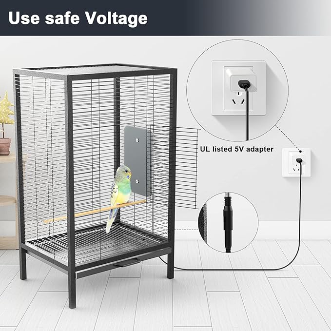 Fenocran Indoor Bird Heater Pad, USB Bird Warmer Heater, Bird Heater - Image 7