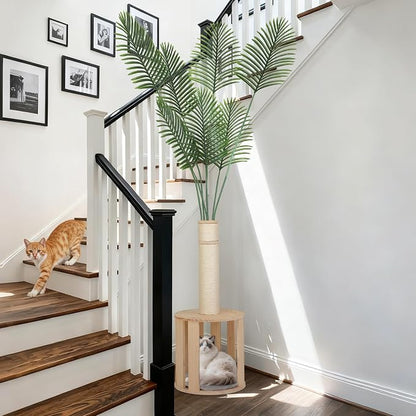 82.7'' Tall Modern Cat Tree for Indoor Cats, Artificial Areca Palm Tree Cat - Image 5
