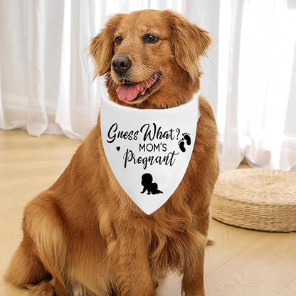 Pregnancy Announcement Dog Bandanas, Guess What? My Mom is Pregnant Reveal Scarf - Image 4