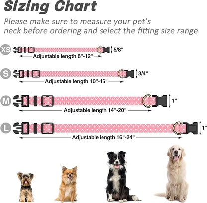 Reflective Dog Collar for Small Dogs, Cute Adjustable Heavy-Duty Nylon Puppy - Image 7