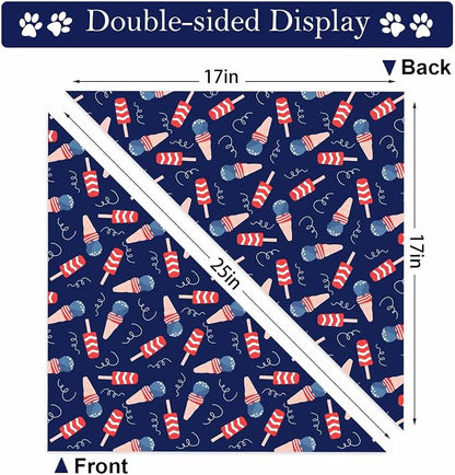 4th of July Dog Bandanas, Patriotic Pet Decorations 2 Pack, Adjustable - Image 4