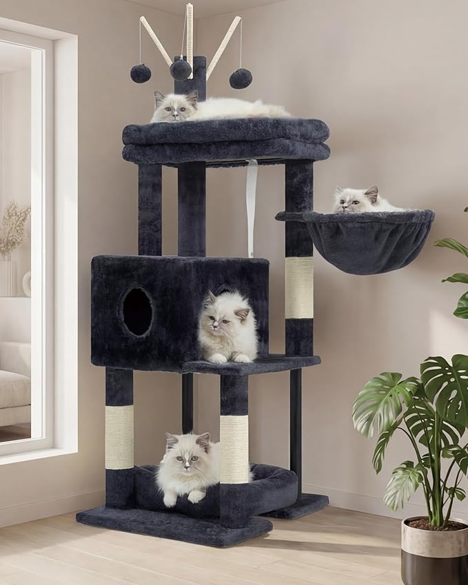 Heybly Cat Tree, 45.3-Inch Cat Tower by HEYBLY