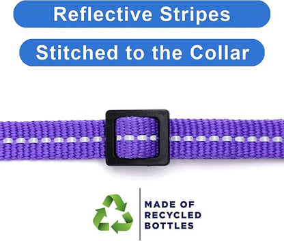 Pawtitas Recycled Purple Reflective Cat Collar – Eco-Friendly Breakaway Safety - Image 4