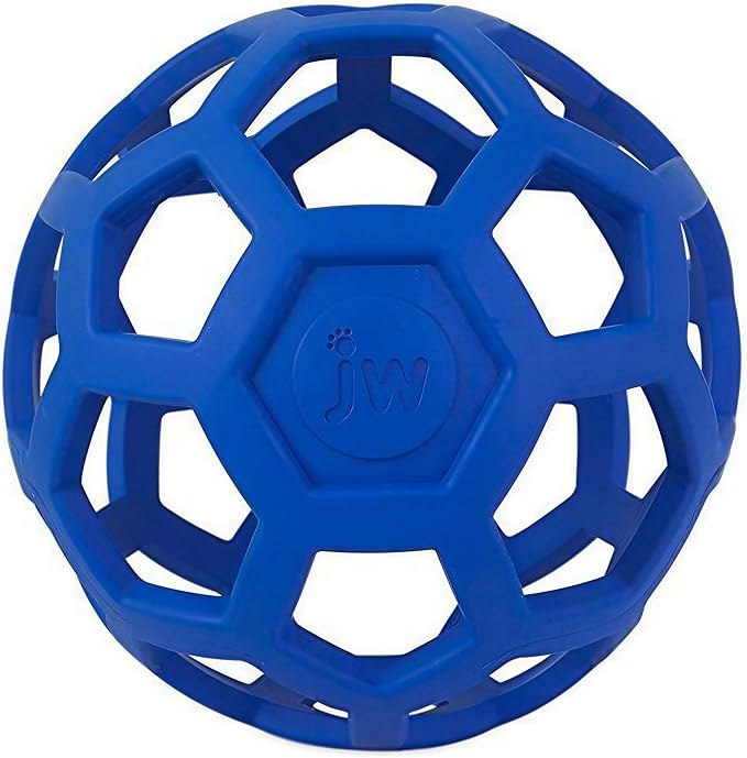 JW Pet Hol-ee Roller Dog Toy Puzzle Ball, Natural Rubber, Extra Large, Colors by JWPet