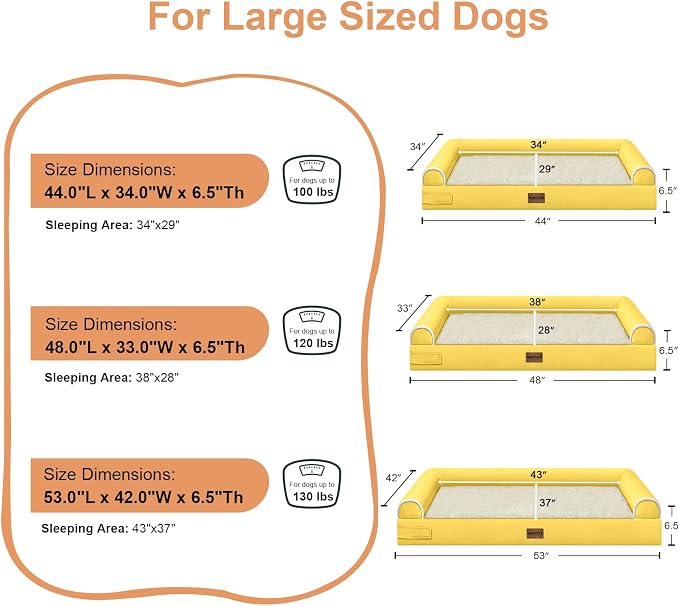 Large Dog Bed Orthopedic Washable: Beds Bolster XXL Bed Big XLarge Dogs Egg - Image 6