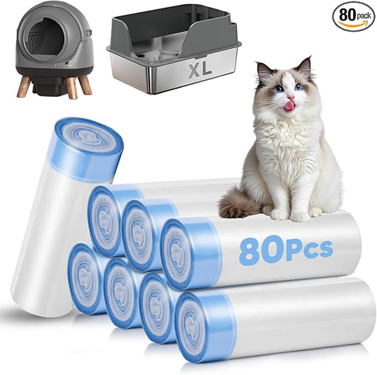 80 Count Jumbo Cat Litter Box Liners, Cat Litter Liners by Unknown