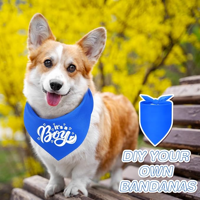Abbylike 20 Pcs Sublimation Blank Dog Bandanas Plain Bandanas - Image 6
