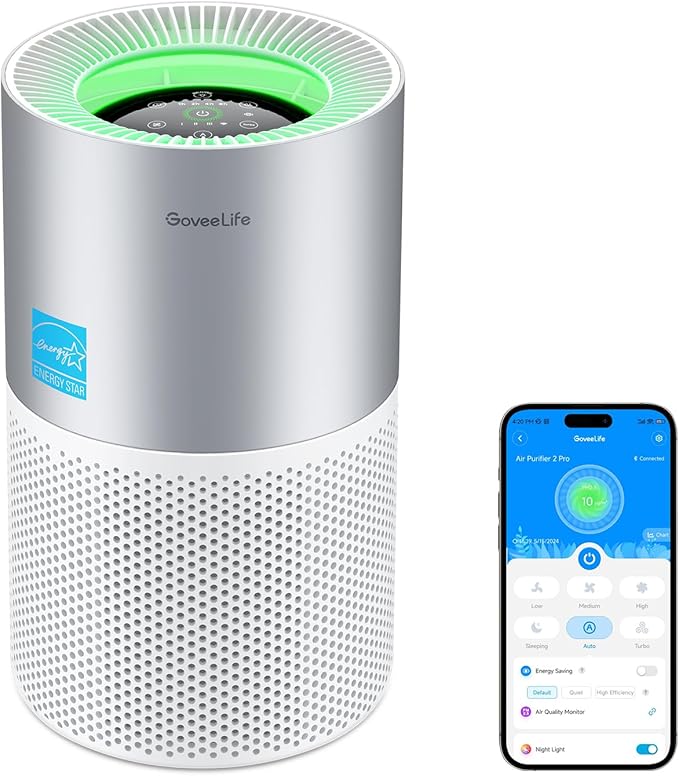 GoveeLife Air Purifiers for Home, Smart Air Purifier for Large Rooms by GoveeLife