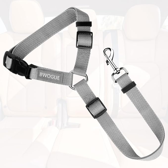 BWOGUE Pet Dog Cat Seat Belts, Car Headrest Restraint Adjustable Safety Leads - Image 2