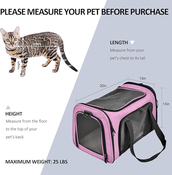 Henkelion Large Cat Carriers Dog Carrier Pet Carrier - Image 4