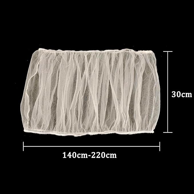 Bird Cage Cover, Breathable Nylon Mesh Seed Catcher Guard, Adjustable Elastic - Image 2