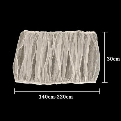 Bird Cage Cover, Breathable Nylon Mesh Seed Catcher Guard, Adjustable Elastic - Image 2