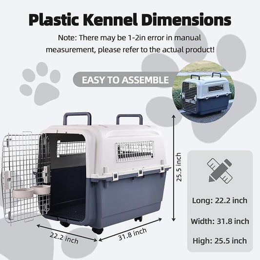 Elevon Plastic Kennels, Plastic Dog Crate, Airline Approved Pet Carrier - Image 2