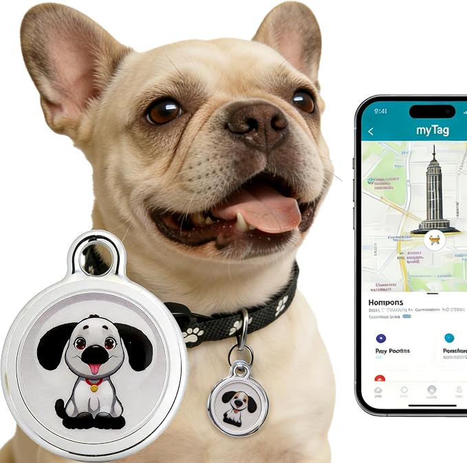GPS Pet Tracker with Apple Find My Network, Android Compatibility, Real-Time by LFNOONE