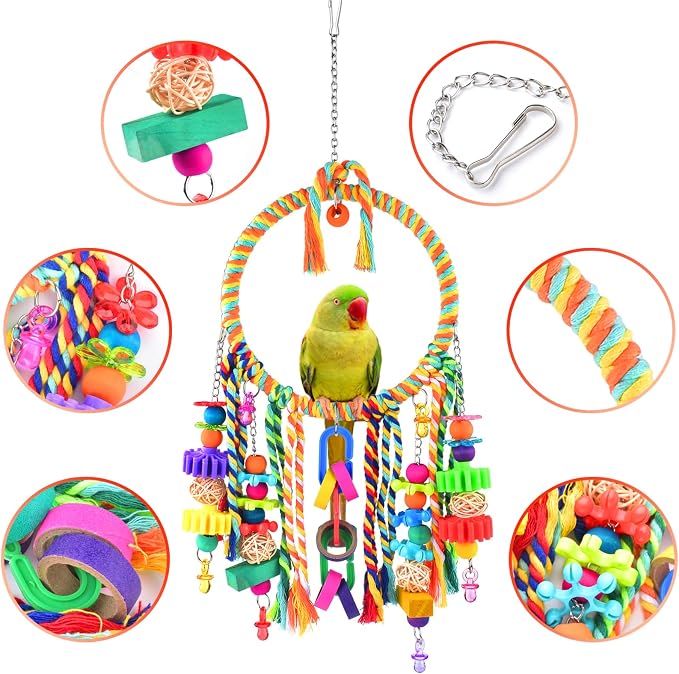 KATUMO Bird Toys, Bird Swing Toy Bird Perch - Image 3