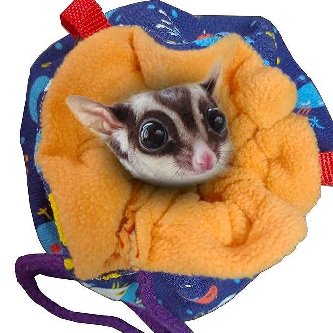 Dnoifne Sugar Glider Hanging Bed House, Sugar Glider Hamster Sleeping Pouch - Image 2