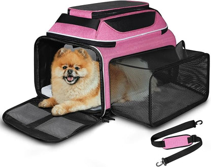 Petskd Top and Side Expandable Pet Carrier 17x11x9.5 Inches Alaska Airline by Petskd