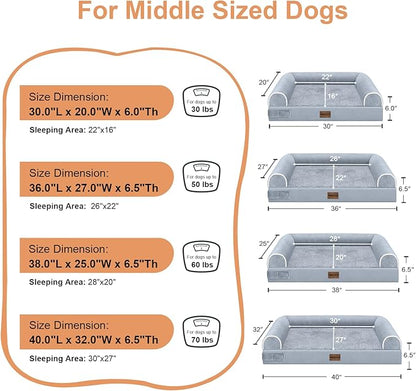 Medium Large Dog Bed Orthopedic Washable: Beds Bolster Medium Large Sized Dog - Image 6