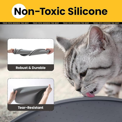 Dog Food Mat, 1/2 Inch Raised Edges Cat Feeding Mat - Image 5