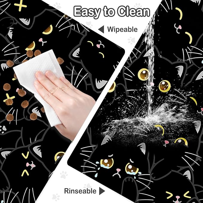 Cat Food Mat for Pet Dog Food Mat, Non-Slip Cat Pet Feeding Mats for Floor - Image 7