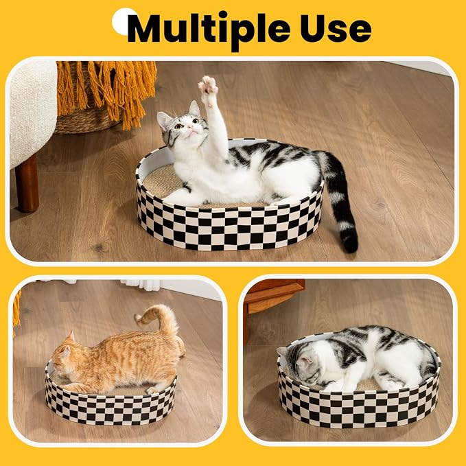 Cat Scratcher Box with 4 Cat Scratching Board Reversible Scratch Pad, Heavy - Image 3