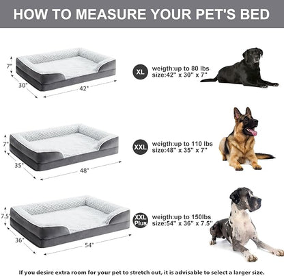 Orthopedic Dog Bed for Extra Large Dogs, Egg Crate Foam Bed for Extra Large Dogs - Image 4