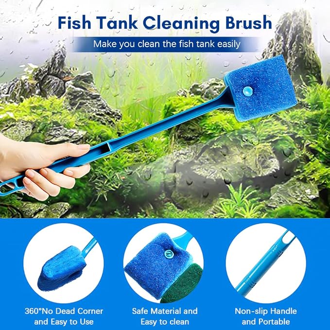 Haofy 5 in 1 Aquarium Fish Tool Cleaning Tools Kit Aquarium Gravel Cleaner - Image 4