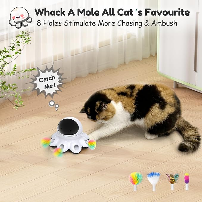 ORSDA Cat Laser Toy, 2-in-1 Interactive Automatic Motion Activated Moving 8 - Image 4