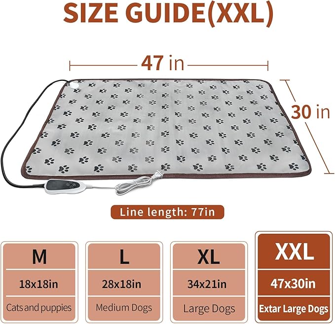 Extra Large Dog Heating Pad 47x30 in - Image 2