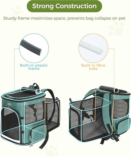 BAGLHER Expandable Cat Carrier Backpacks, Retractable Pet Carrier Backpack - Image 9
