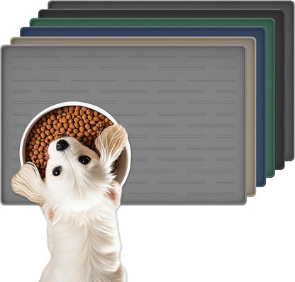 18"x12" Dog Food Mat, Silicone Dog and Cat Mats by Goldleaf