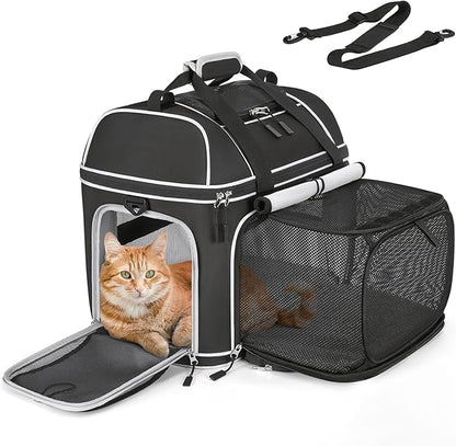 Expandable Pet Carrier: NOBLE DUCK Soft-Sided Cat Dog Carrier 17x11.8X Inches by NOBLE+DUCK