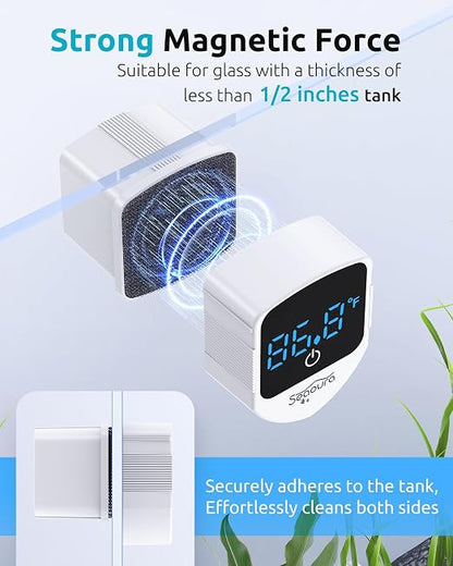 SEAOURA 2-in-1 Mini Aquarium Magnetic Cleaner - Image 3