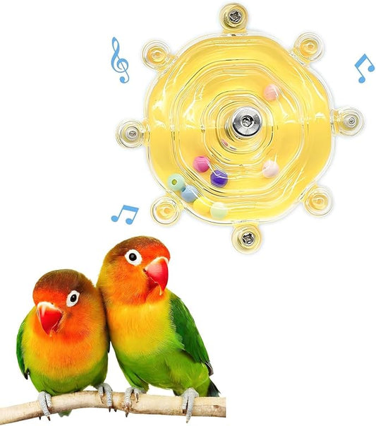 Bird Toys for Parakeets, Colorful Parakeet Toys Wheel, Interactive Spinner by Jevnd