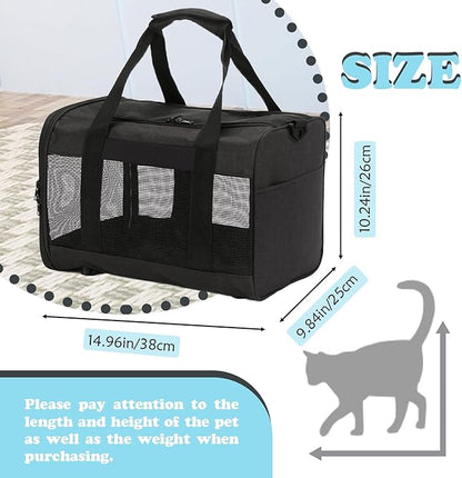 Travel Carrier for Cats, Cat Soft-Sided Carriers Ventilated Breathable Foldable - Image 2