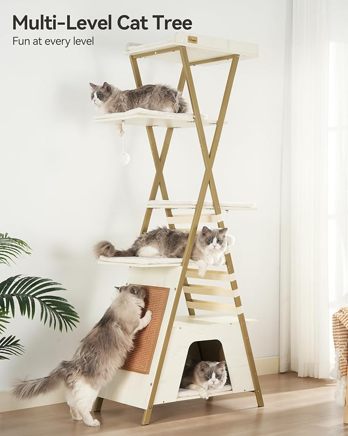 FourFurPets 72.4" Cat Tree, Modern Cat Tower - Image 2