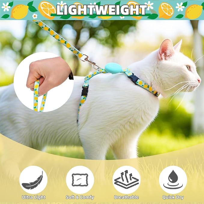 PUPTECK Adjustable Cat Harness and Leash Set Escape Proof Kitten Strap Collar - Image 5