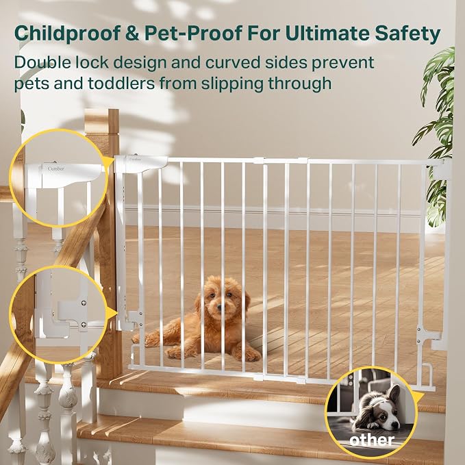 Cumbor 2 Pack 29.2-43" No Bottom Bar Baby Gate - Image 8